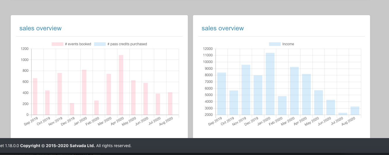 Sales - 12 month overview