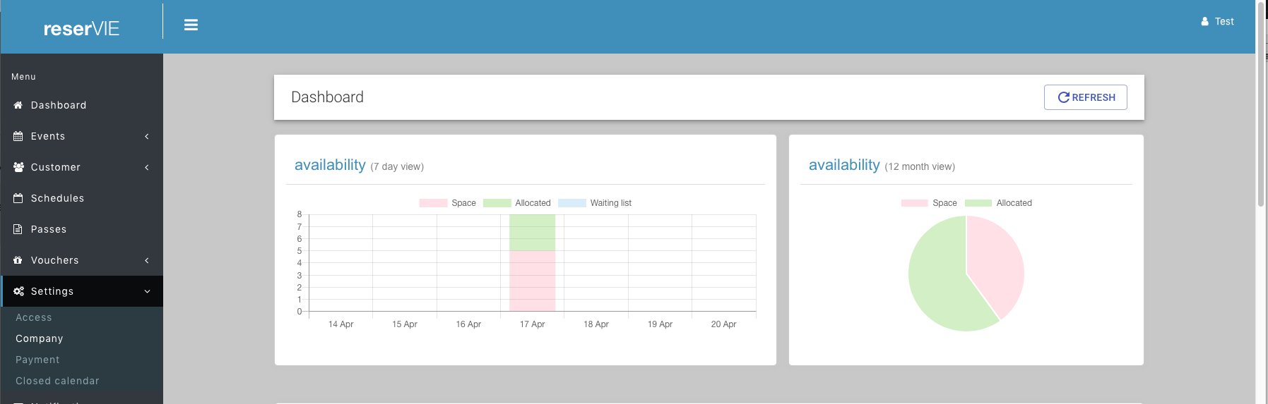 Navigate to company settings